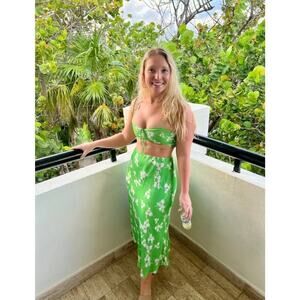 THIRD FORM Rolling Fields Bias Midi Skirt SZ 6